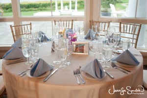 close up of table set up for an event